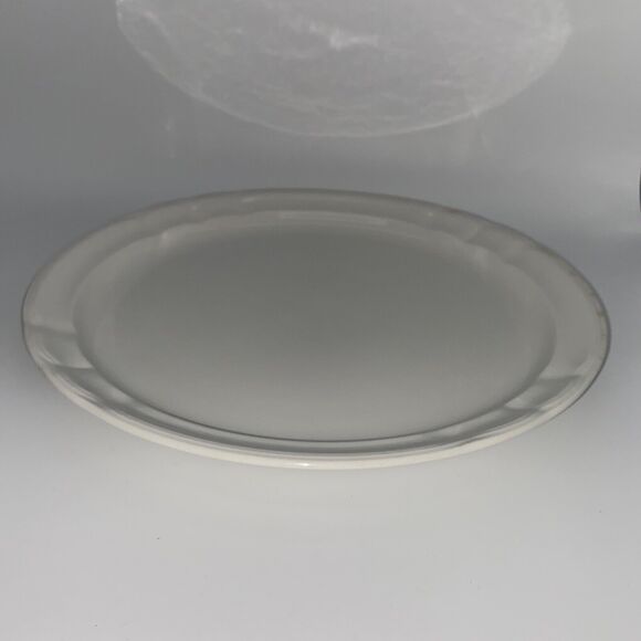 Santa Clara 12” White Glass Round Serving Tray - Picture 6 of 9